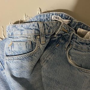 ZARA jeans high waisted straight wide leg